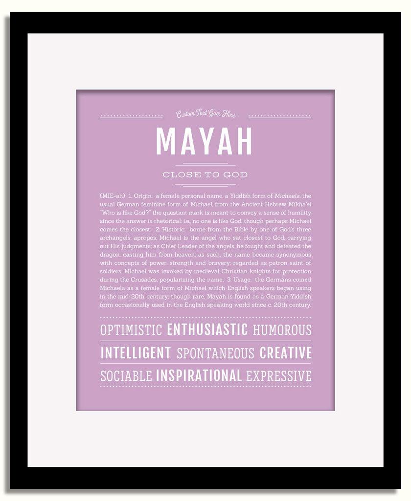 Frame Options | Lilac | Black Frame, Matted