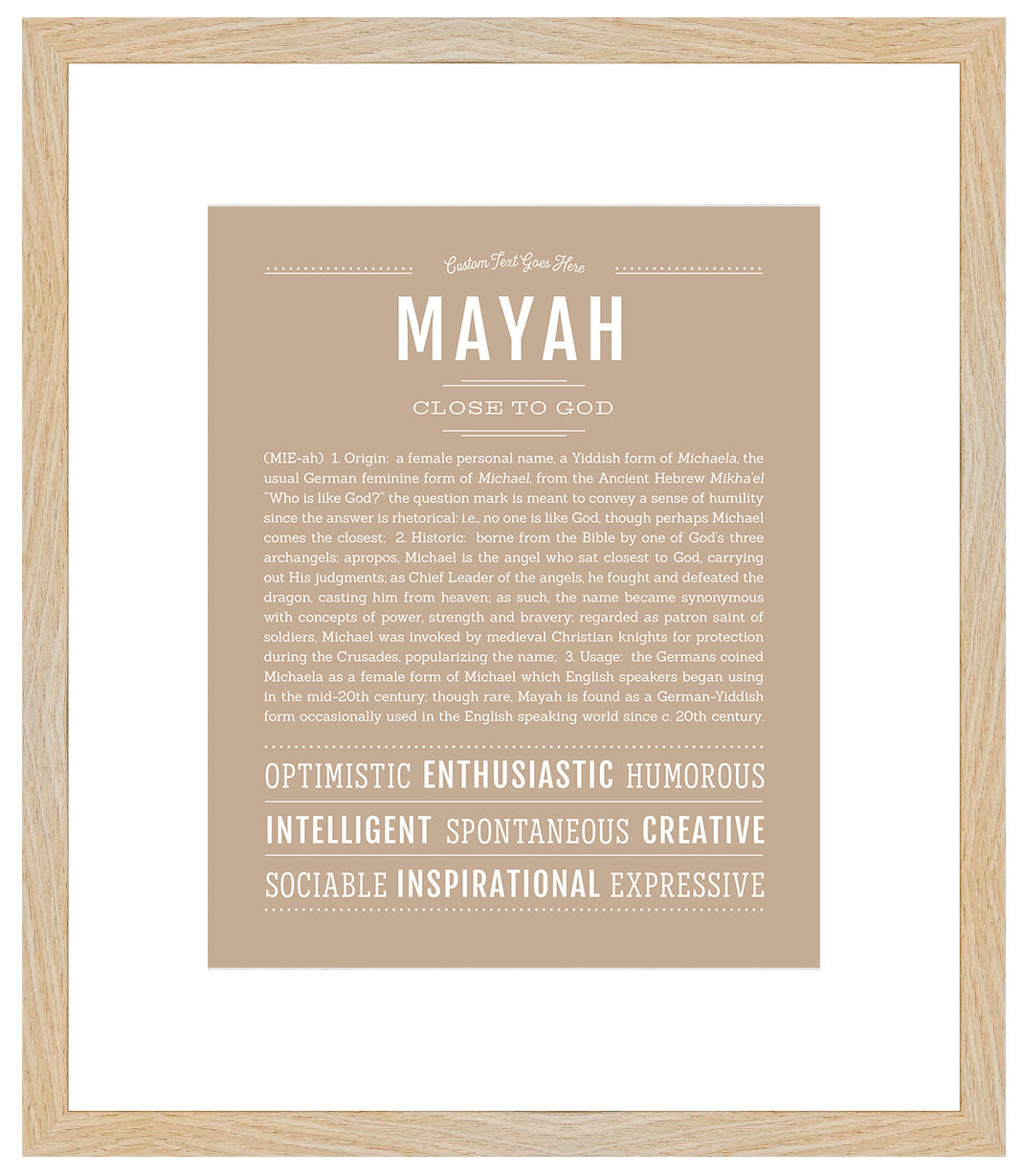 Mayah | Name Art Print