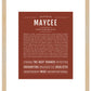 Maycee | Name Art Print