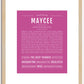 Maycee | Name Art Print