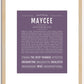 Maycee | Name Art Print