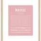 Maycee | Name Art Print