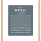 Maycee | Name Art Print