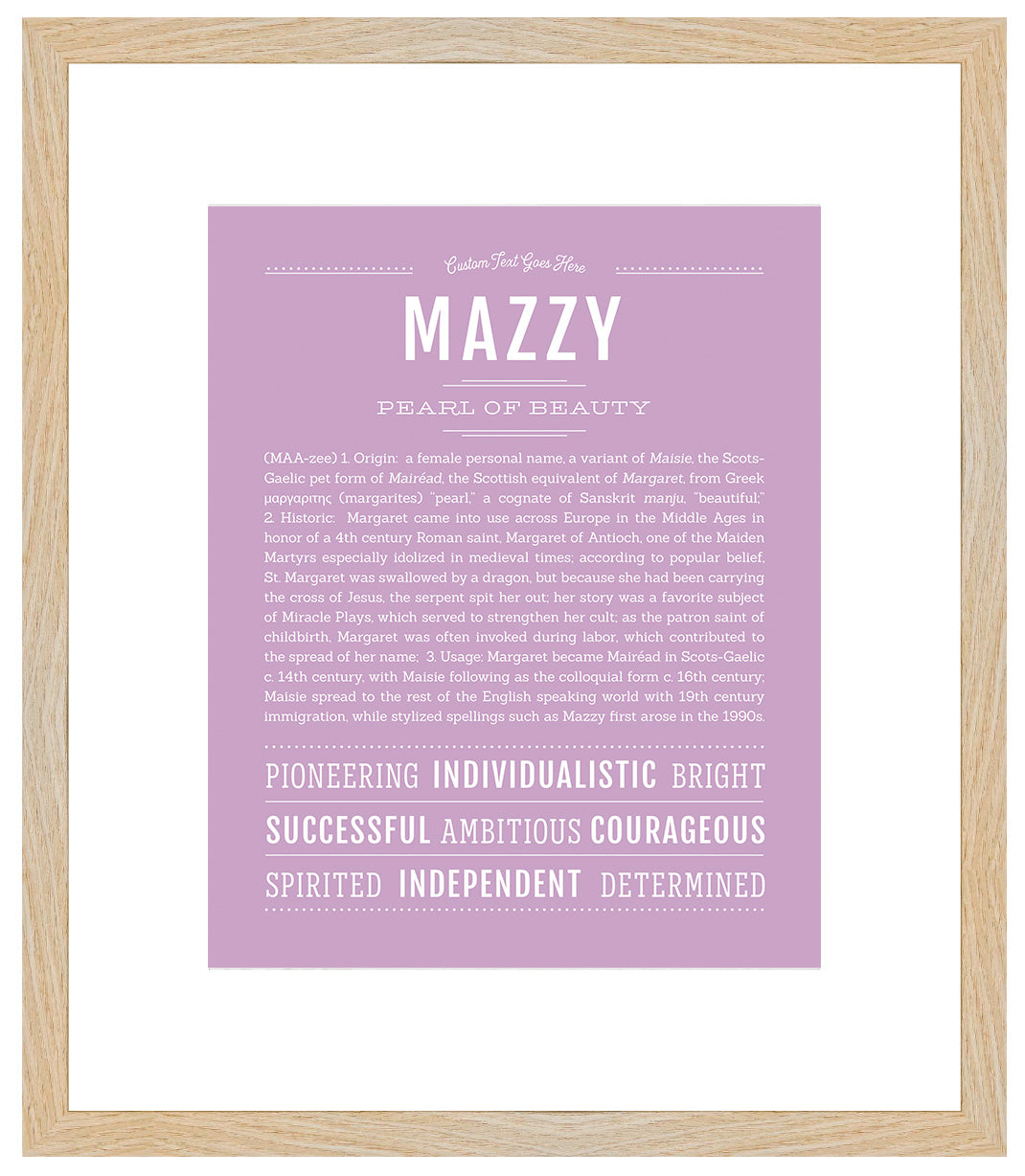 Mazzy | Name Art Print