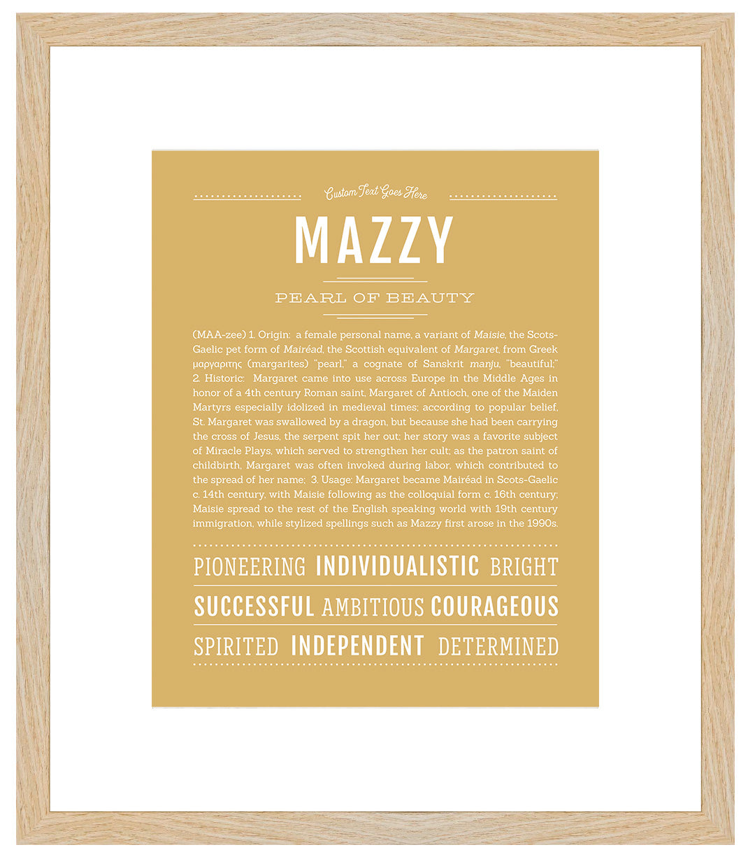 Mazzy | Name Art Print