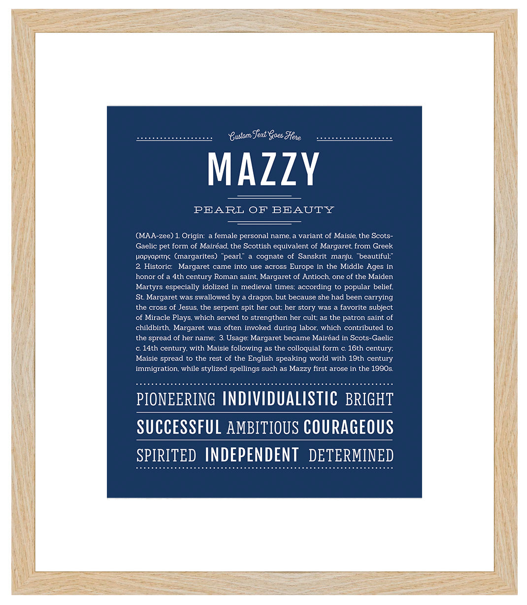 Mazzy | Name Art Print