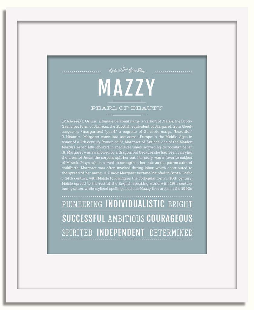 Frame Options | Powder Blue | White Frame, Matted