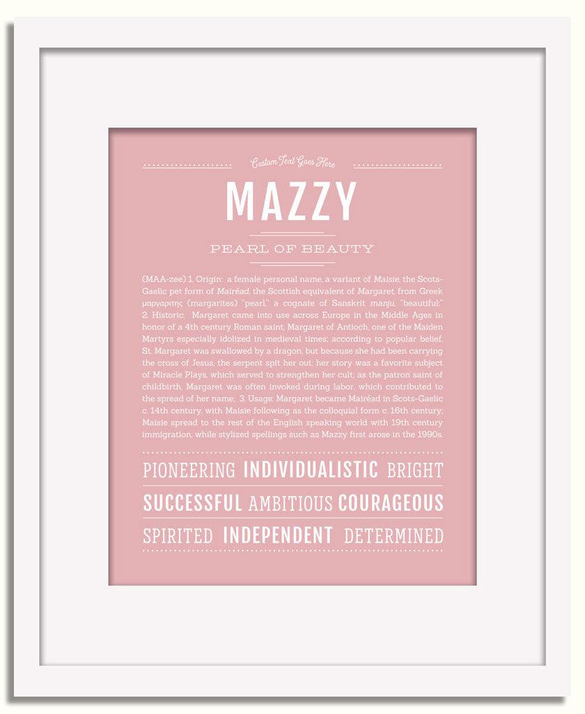 Frame Options | Dusty Rose | White Frame, Matted