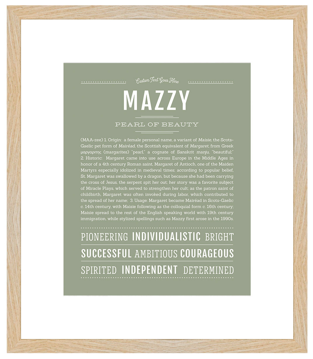 Mazzy | Name Art Print