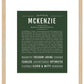 McKenzie | Name Art Print