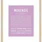 McKenzie | Name Art Print