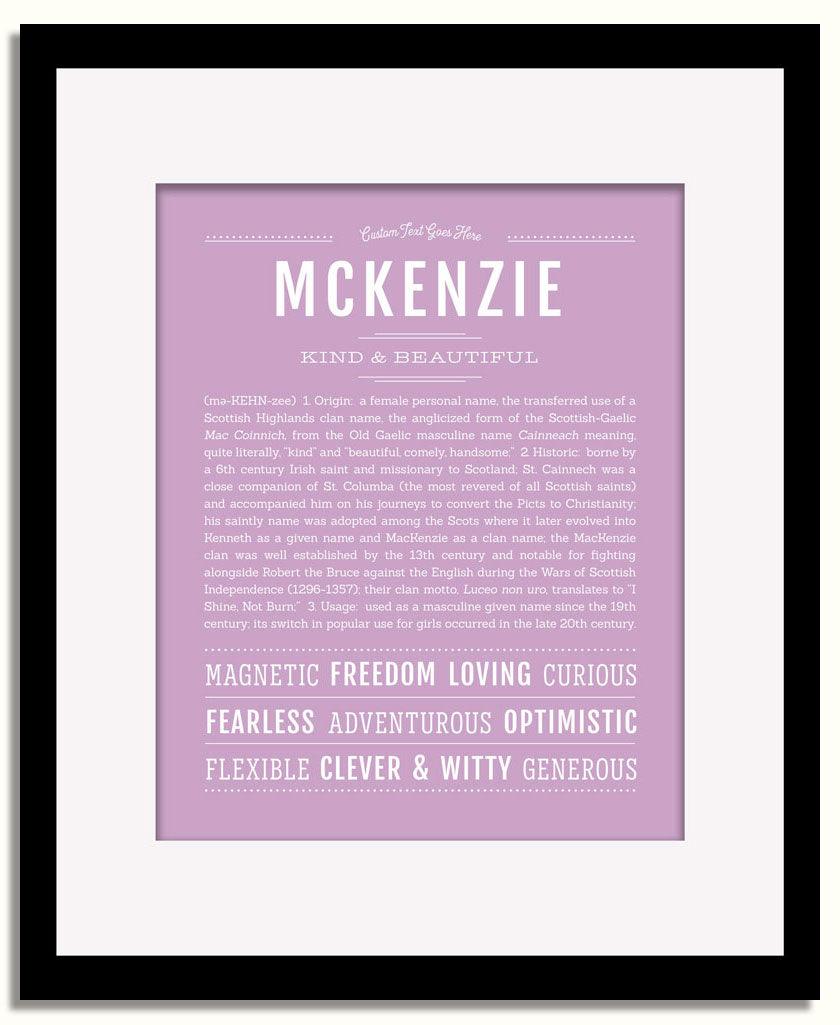 Frame Options | Lilac | Black Frame, Matted