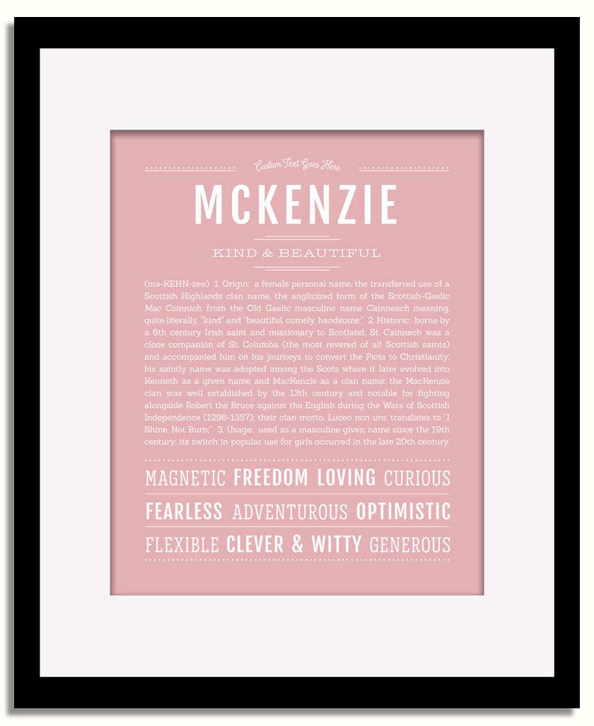 Frame Options | Dusty Rose | Black Frame, Matted