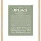 McKenzie | Name Art Print