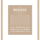 McKenzie | Name Art Print