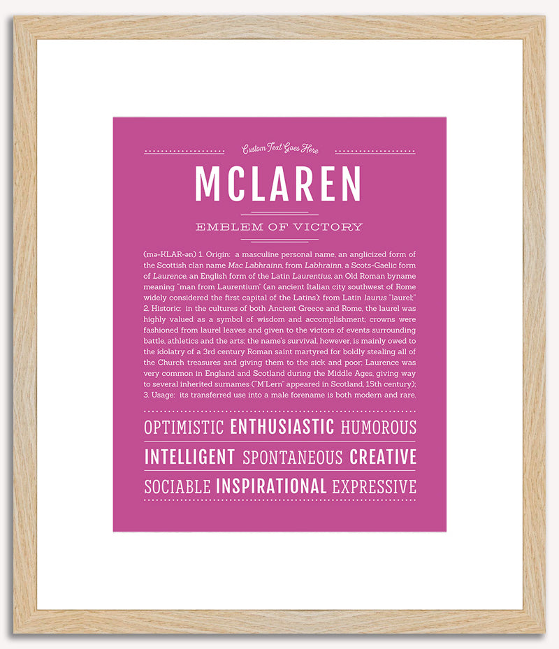 McLaren | Name Art Print