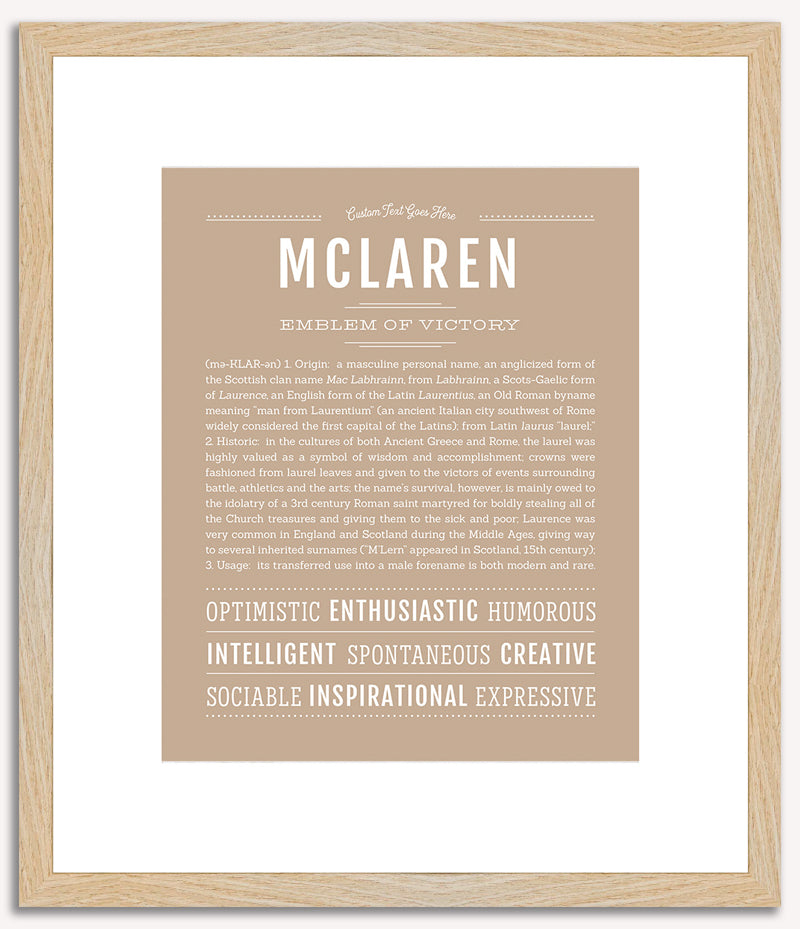 McLaren | Name Art Print