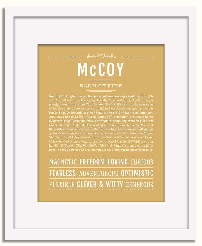 Frame Options | Matte Gold | White Frame, Matted