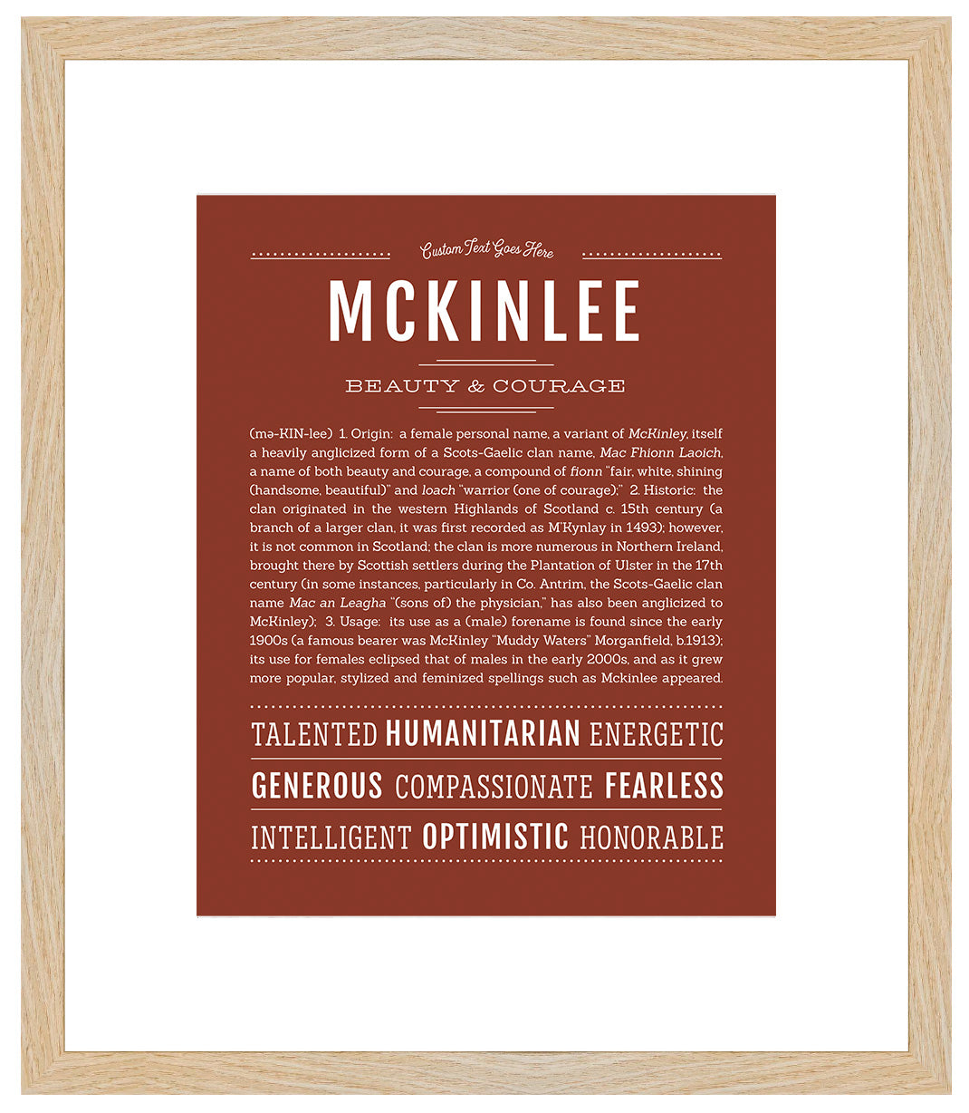 Mckinlee | Name Art Print