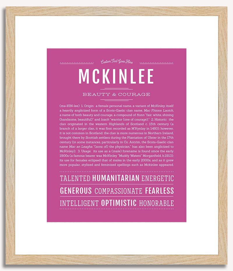 Mckinlee | Name Art Print