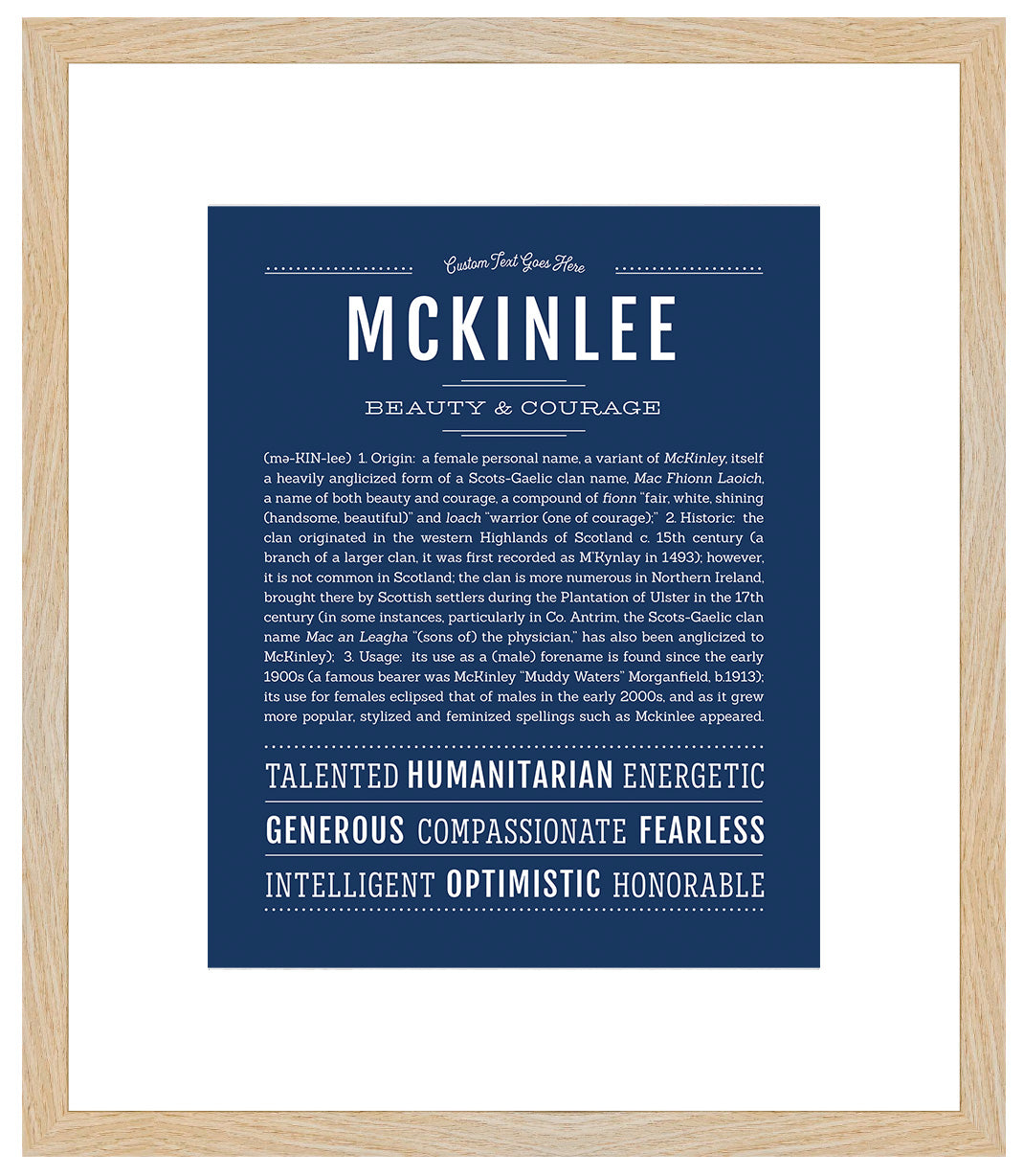 Mckinlee | Name Art Print