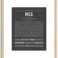 Meg | Name Art Print