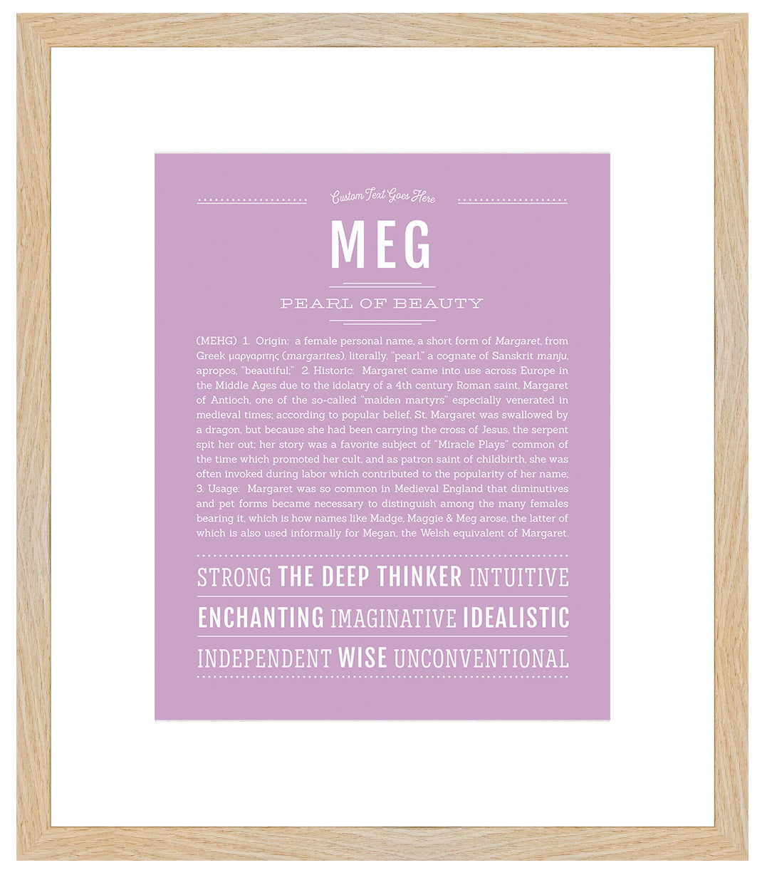 Meg | Name Art Print