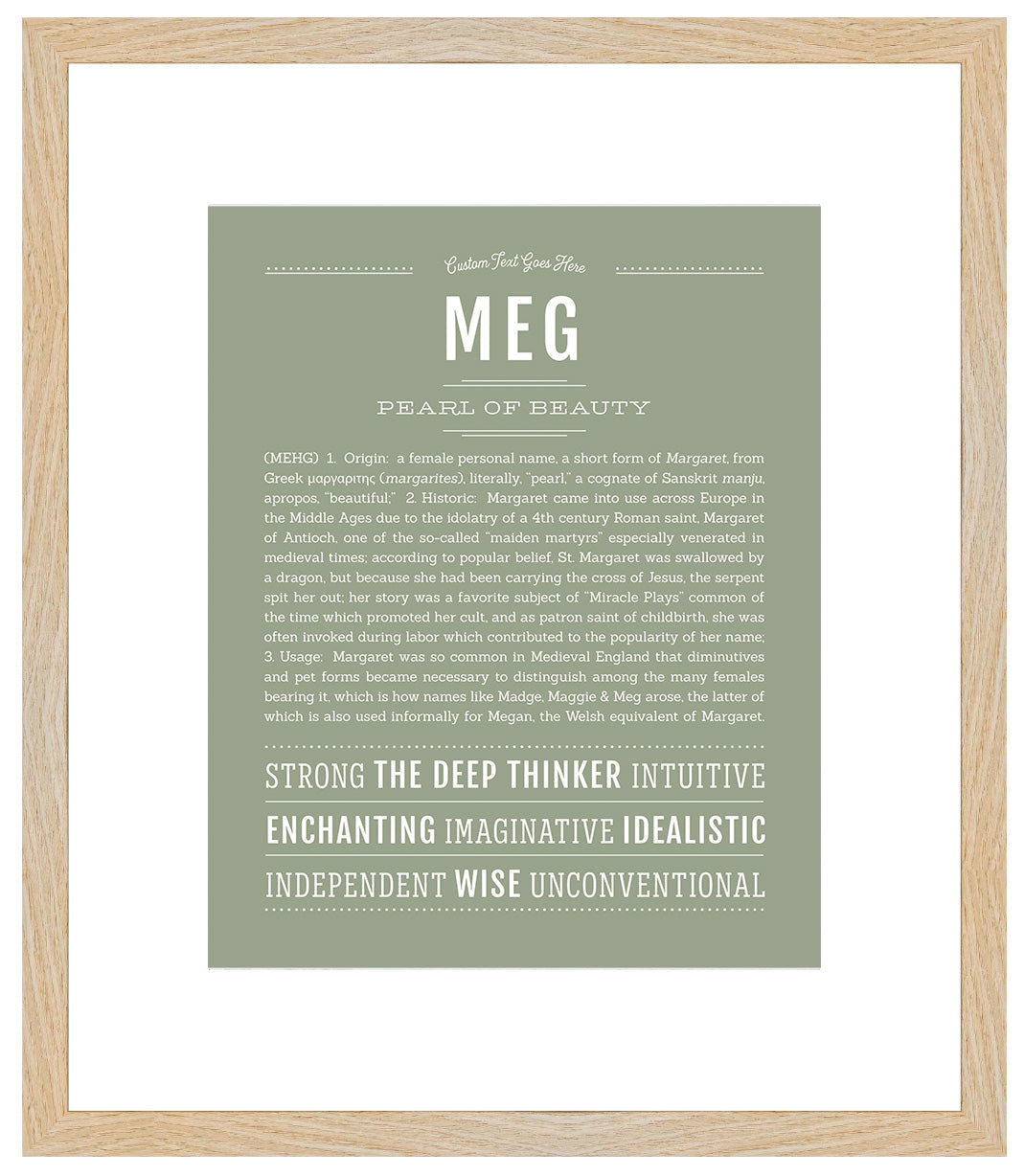 Meg | Name Art Print