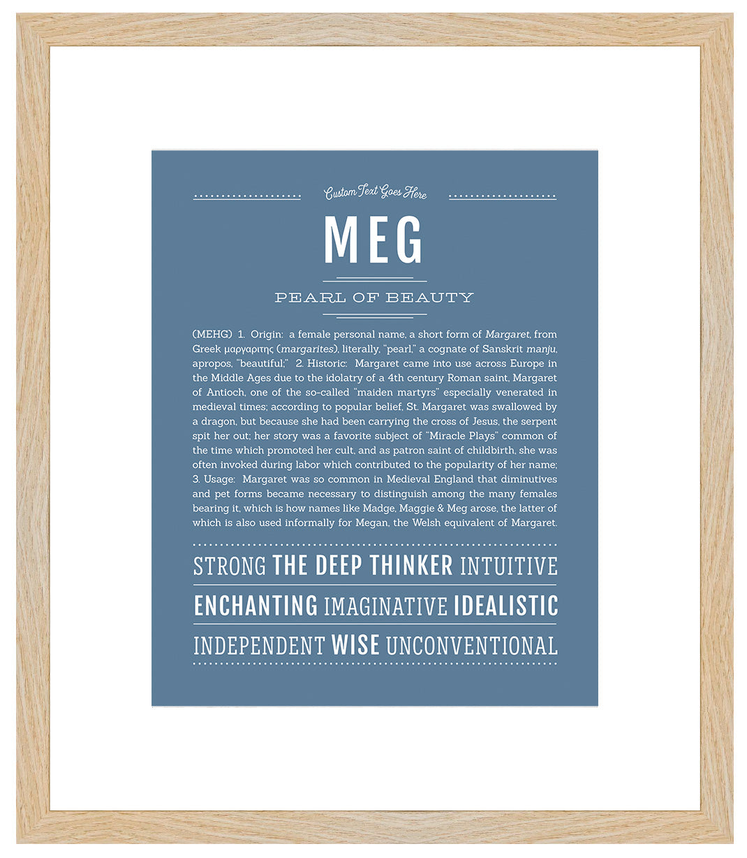 Meg | Name Art Print