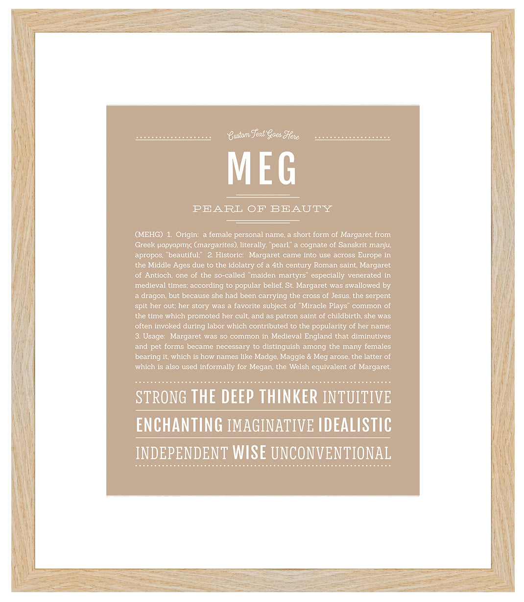 Meg | Name Art Print