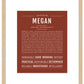 Megan | Name Art Print