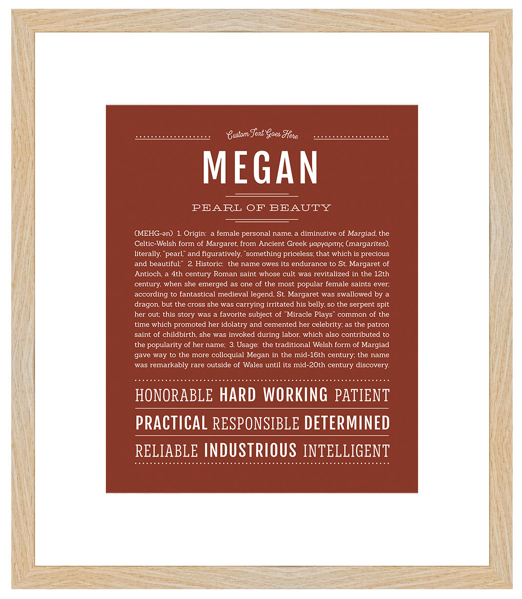 Megan | Name Art Print