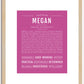 Megan | Name Art Print