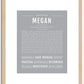 Megan | Name Art Print