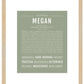 Megan | Name Art Print