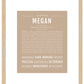 Megan | Name Art Print