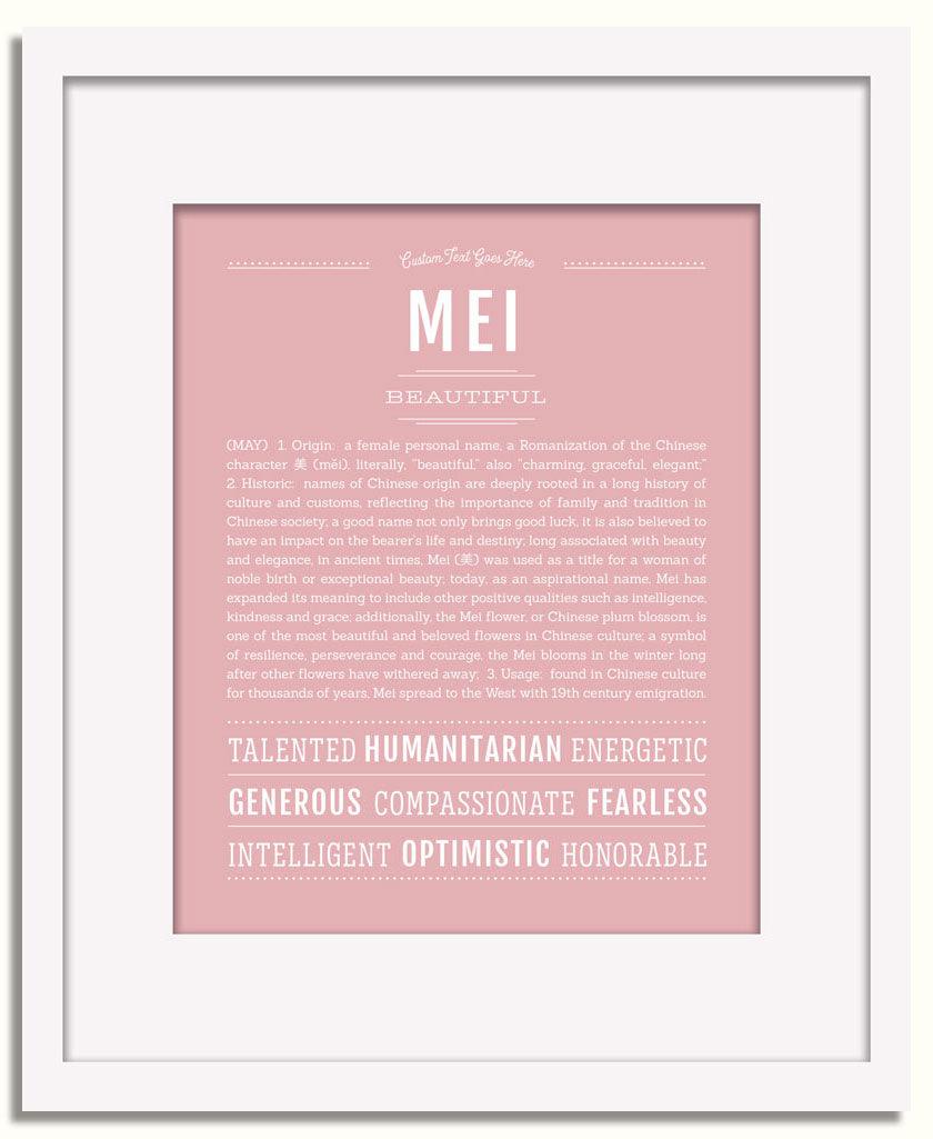 Frame Options | Dusty Rose | White Frame, Matted