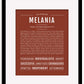 Melania | Name Art Print