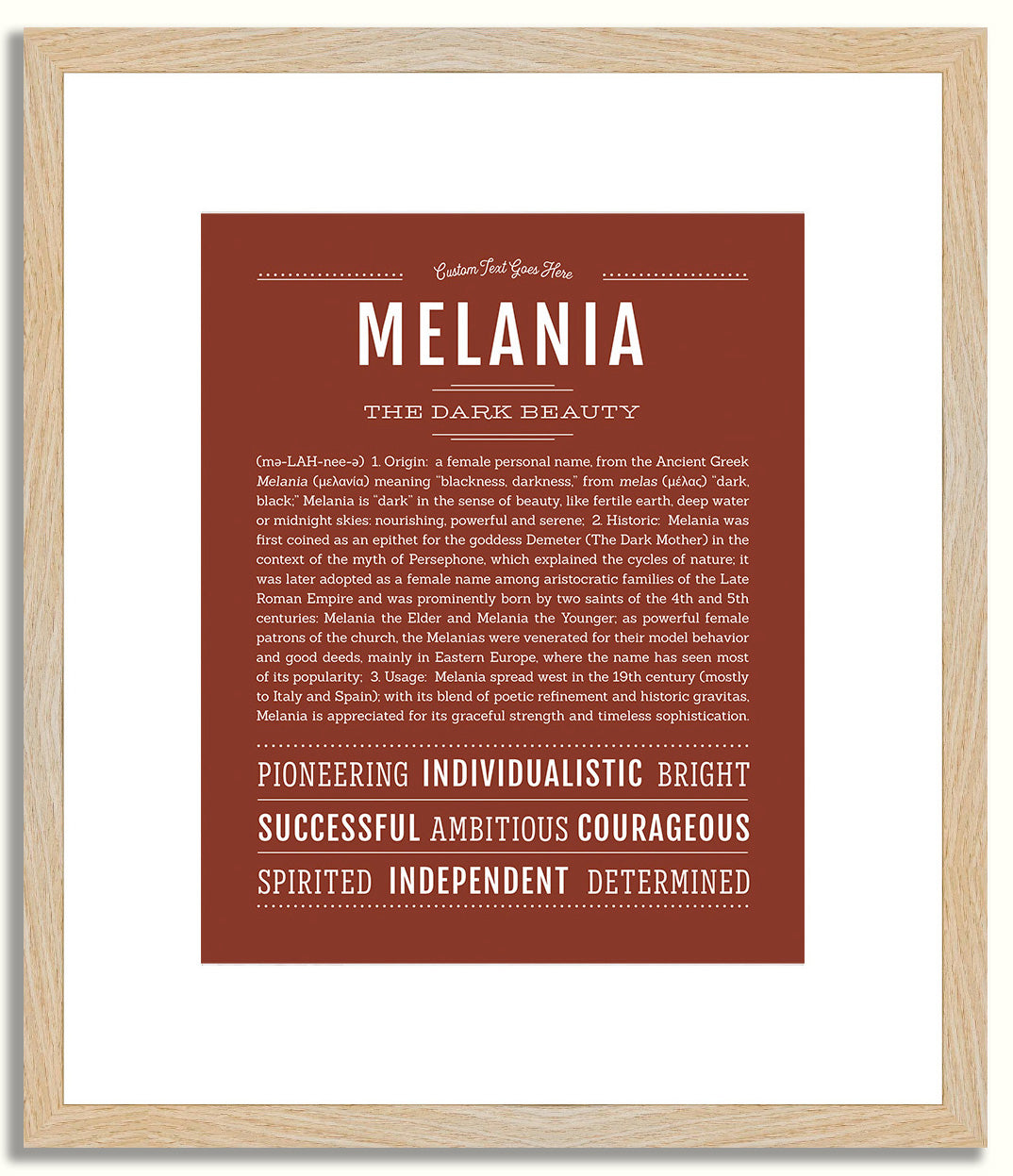 Melania | Name Art Print