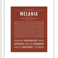 Melania | Name Art Print