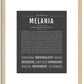 Melania | Name Art Print