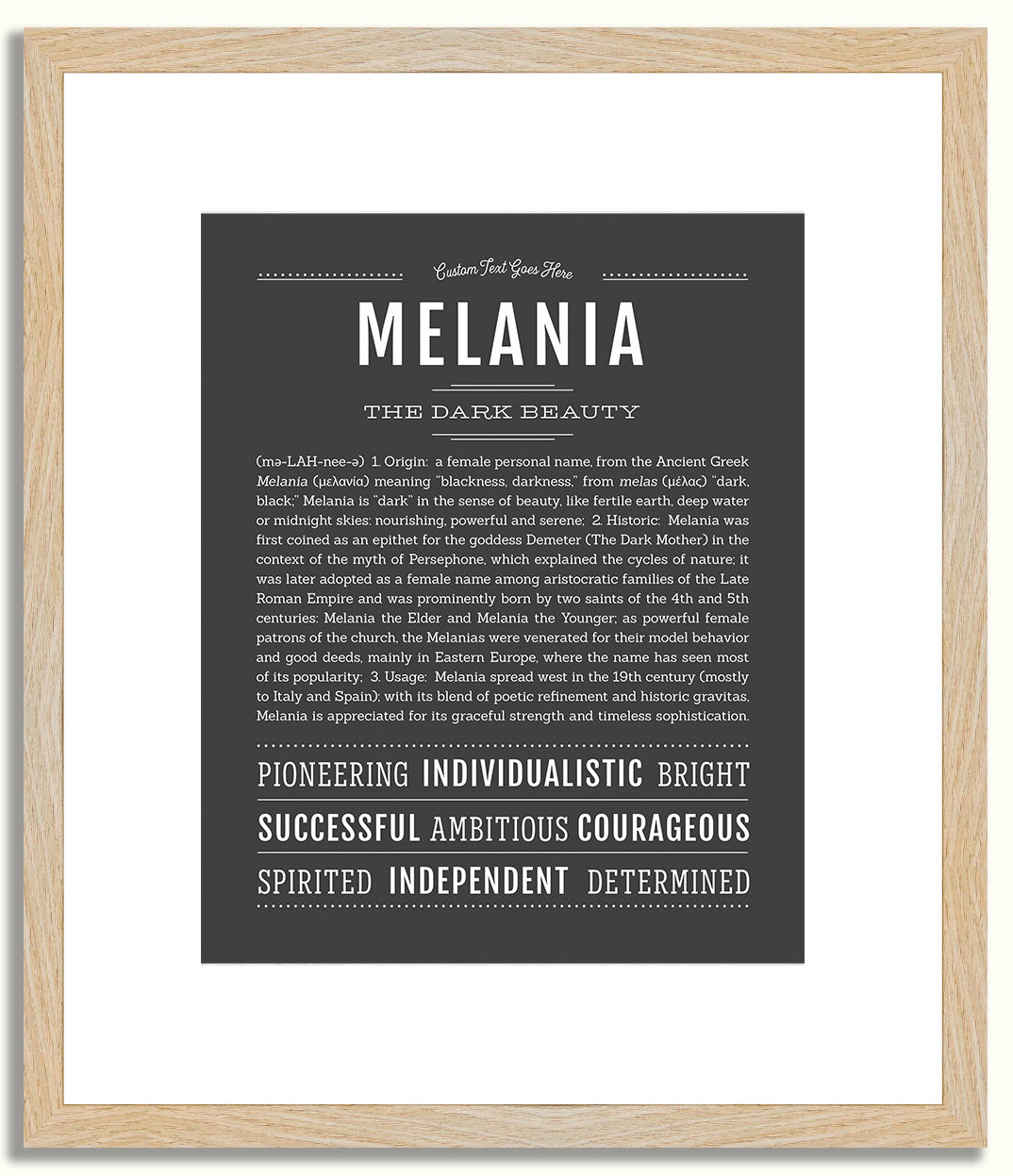 Melania | Name Art Print