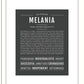 Melania | Name Art Print
