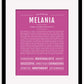 Melania | Name Art Print