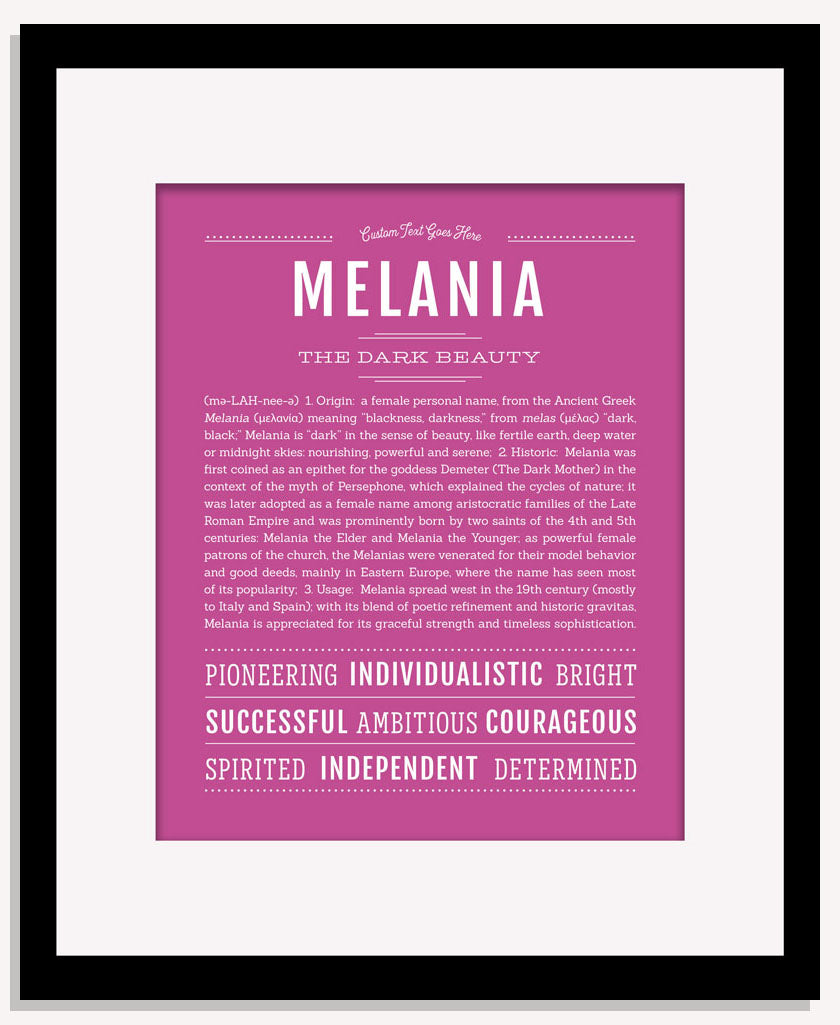 Melania | Name Art Print