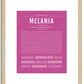 Melania | Name Art Print