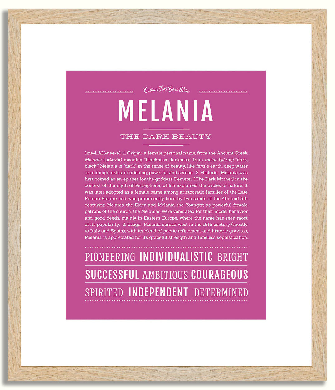 Melania | Name Art Print