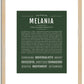 Melania | Name Art Print