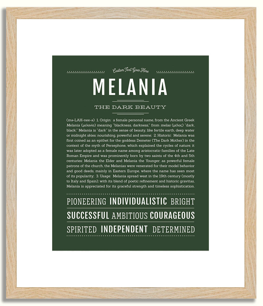 Melania | Name Art Print