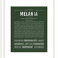 Melania | Name Art Print